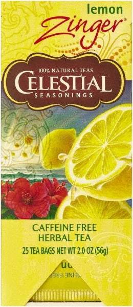 Celestial Seasonings - Tea, Herbal Lemon Zinger, 25/Box - Industrial Tool & Supply