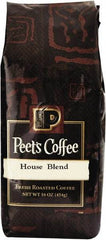 Peet's Coffee & Tea - Bulk Coffee, House Blend, Ground, 1 Lb Bag - Industrial Tool & Supply