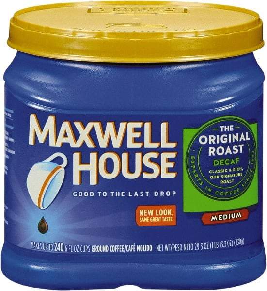Maxwell House - Coffee, Decaffeinated Ground Coffee, 29.3 oz Can - Industrial Tool & Supply