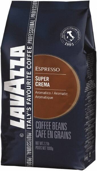 Lavazza - Super Crema Whole Bean Espresso Coffee, 2.2 Lb Bag, Vacuum-Packed - Industrial Tool & Supply