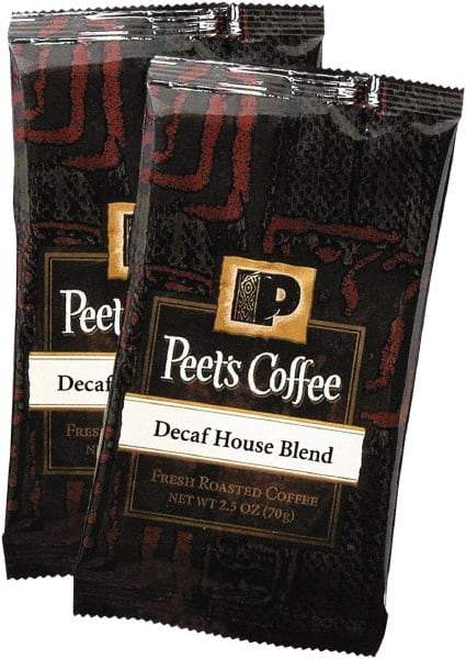 Peet's Coffee & Tea - Coffee Portion Packs, House Blend, Decaf, 2.5 oz Frack Pack, 18/Box - Industrial Tool & Supply