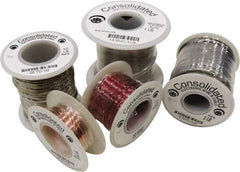 Made in USA - 20 Gage, 0.032" Diameter x 1,000' Long, Bare, Tinned Copper Bus Bar Wire - Pure Copper (ASTM B3) - Industrial Tool & Supply