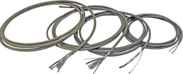 Value Collection - 24 AWG, 2 Wire, 500' OAL Shielded Automation & Communication Cable - PVC Insulation, Tinned Copper Conductor, 300 Volts, 0.15" OD - Industrial Tool & Supply