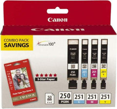 Canon - Ink & Paper Combo - Use with Canon PIXMA iP7220, iP7250, iP8720, iX6820, MG5420, MG5450, MG5520, MG5620, MG6320, MG6420, MG6620, MG7120, MX922 - Industrial Tool & Supply