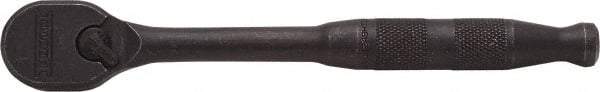 Proto - 3/8" Drive Pear Head Ratchet - Black Oxide Finish, 7" OAL, 90 Gear Teeth, Standard Handle, Reversible Head - Industrial Tool & Supply