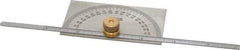 SPI - 0 to 6 Inch Rule Measurement Range, 0 to 180° Angle Measurement Range, Rectangle Head Protractor and Depth Gage - 1° Angle Graduation, 3-3/8 Inch Head Length, 2 Inch Head Width, 1/4 Inch Wide Rule, 1/32 Inch Rule Graduation - Industrial Tool & Supply