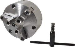 Buck Chuck Company - 3 Jaws, 6" Diam, Self Centering Manual Lathe Chuck - Front Mount, Adjustable, Reversible, 4,600 Max RPM, 1.78" Through Hole Diam, Forged Steel - Industrial Tool & Supply