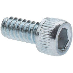 Value Collection - #6-32 UNC Hex Socket Drive, Socket Cap Screw - Alloy Steel, Zinc-Plated Finish, Fully Threaded, 1/4" Length Under Head - Industrial Tool & Supply