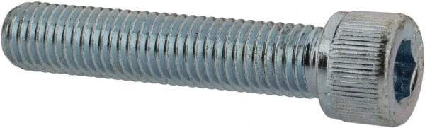 Value Collection - 1/4-28 UNF Hex Socket Drive, Socket Cap Screw - Alloy Steel, Zinc-Plated Finish, Fully Threaded, 1-1/4" Length Under Head - Industrial Tool & Supply