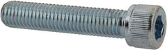 Value Collection - 1/4-28 UNF Hex Socket Drive, Socket Cap Screw - Alloy Steel, Zinc-Plated Finish, Fully Threaded, 1-1/4" Length Under Head - Industrial Tool & Supply