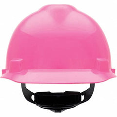 MSA - ANSI Type I Class E 4-Point Ratchet Short Brim Hard Hat - Industrial Tool & Supply