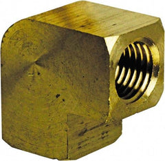Cerro - 3/8 Female Thread, Brass Industrial Pipe 90° Female Elbow - FNPT, 1,200 psi - Industrial Tool & Supply