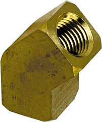Cerro - 1/4 Female Thread, Brass Industrial Pipe 45° Female Elbow - FNPT, 1,200 psi - Industrial Tool & Supply