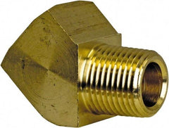 Cerro - 3/8 Male Thread x 3/8 Female Thread, Brass Industrial Pipe 45° Street Elbow - MNPT x FNPT, 1,200 psi - Industrial Tool & Supply
