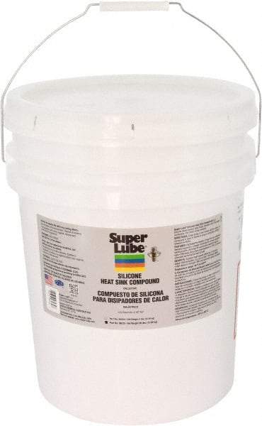 Synco Chemical - 30 Lb Pail Silicone Heat-Transfer Grease - White, High Dielectric Strength, 500°F Max Temp, - Industrial Tool & Supply