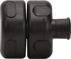 D&D Technologies - 1-1/4" Bar Latch Length, 2-3/4" High, Polymer Adjustable Gate Latch - Black Finish, 1/2" Hole Diam - Industrial Tool & Supply