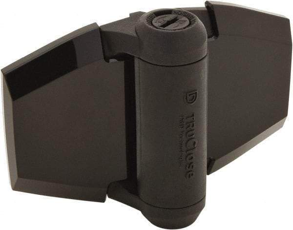 D&D Technologies - 3-3/4" Long x 5.2" Wide x 0.36" Thick, Gate Hinge - Polymer, Black Finish - Industrial Tool & Supply