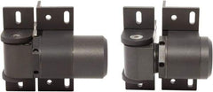 D&D Technologies - 4-1/3" Long x 5.08" Wide x 5/16" Thick, Gate Hinge - Steel, Anodized Aluminum Finish - Industrial Tool & Supply