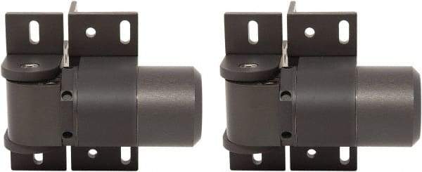 D&D Technologies - 4-1/3" Long x 5.08" Wide x 5/16" Thick, Gate Hinge - Aluminum, Anodized Aluminum Finish - Industrial Tool & Supply