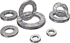 DISC-LOCK - 1", 1.626" OD, Zinc Flake, Steel Wedge Lock Washer - Grade 1010 Carbon Steel, 1.01 to 1.02" ID - Industrial Tool & Supply