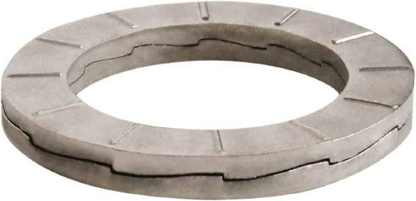 DISC-LOCK - 9/16", 1.128" OD, Uncoated, Stainless Steel Wedge Lock Washer - Grade 316L, 0.567 to 0.577" ID - Industrial Tool & Supply