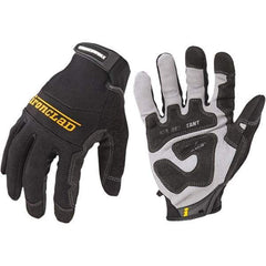ironCLAD - Size 2XL (11) Synthetic Leather Work Gloves - For Mechanic's & Lifting, Uncoated, Hook & Loop Cuff, Full Fingered, Black, Paired - Industrial Tool & Supply