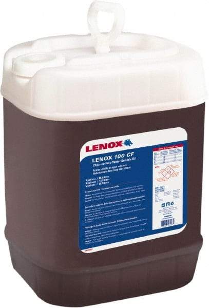 Lenox - CF 100, 5 Gal Pail Cutting & Sawing Fluid - Water Soluble, For Grinding, Milling, Tapping, Turning, Drilling - Industrial Tool & Supply