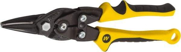 Wiss - 1-3/8" Length of Cut, Straight Pattern Aviation Snip - 10-1/4" OAL, Nonslip Grip Handle, 18 AWG Steel Capacity - Industrial Tool & Supply