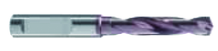 5.5mm Dia. - Carbide HP 3XD Drill-140Â° Point-Coolant-Firex-Notch Shank - Industrial Tool & Supply