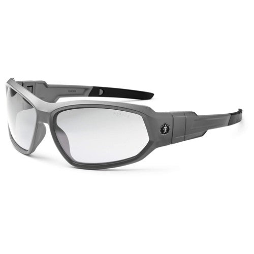 LOKI Clear Lens Matte Gray Safety Glasses // Goggles - Industrial Tool & Supply