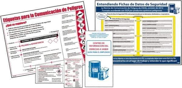 NMC - Not Applicable Hazmat, Spill Control & Right to Know Training Kit - English, Spanish, Includes Posters, Wallet Cards, Booklets - Industrial Tool & Supply