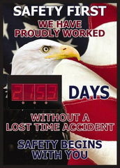 NMC - Scoreboards Scoreboard Type: Digital Scoreboard Legend: Safety First We Have Proudly Worked ____ Days Without A Lost Time Accident On The Job Safety Begins With You - Industrial Tool & Supply