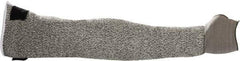 MAPA Professional - Size Long, Gray HDPE Sleeve - 24" Long Sleeve, Cut Resistance Level 4, Hook & Loop, Made with Thumb Hole - Industrial Tool & Supply