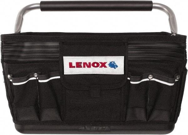Lenox - 23 Pocket Black Ballistic Nylon Tool Bag - 19" Wide x 10" Deep x 12" High - Industrial Tool & Supply