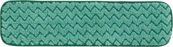 Rubbermaid - 469.9mm Long x 5-1/2" Wide Microfiber Dust Mop Pad - Green, Looped Head, Launderable - Industrial Tool & Supply