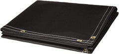 Steiner - 8' High x 6' Wide Vinyl Laminated Polyester Welding Curtain - Black, Grommet - Industrial Tool & Supply