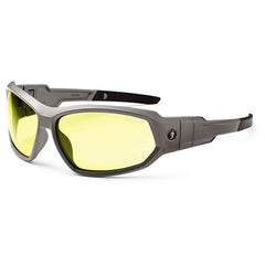 LOKI Yellow Lens Matte Gray Safety Glasses // Goggles - Industrial Tool & Supply