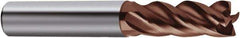 Guhring - 11.7mm, 26mm LOC, 12mm Shank Diam, 83mm OAL, 4 Flute, Solid Carbide Square End Mill - Single End, nano-Si Finish, Helical Flute, Variable° Helix, Centercutting, Right Hand Cut, Right Hand Flute, Series RF100 - Industrial Tool & Supply