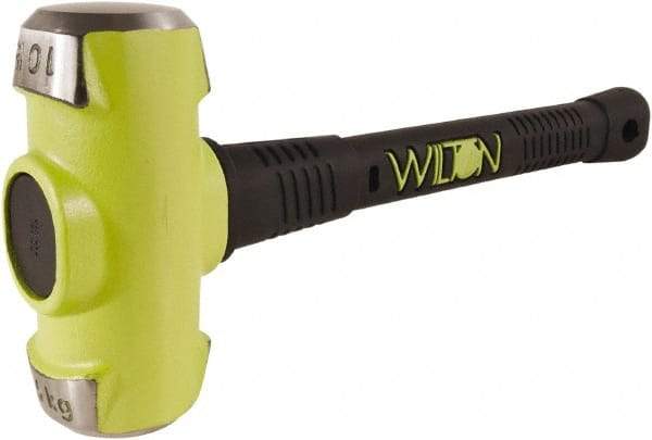 Wilton - 10 Lb Head, 16" Long Sledge Hammer - Steel Head, Steel Handle with Grip - Industrial Tool & Supply