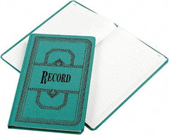 Boorum & Pease - 300 Sheet, 12-1/8 x 7-5/8", Record Rule Record/Account Book - Blue - Industrial Tool & Supply
