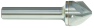 1/2" Size-1/4" Shank-90° Carbide-Bright 3 Flute Machine Countersink - Industrial Tool & Supply