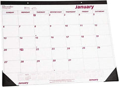 REDIFORM - 12 Sheet, 22 x 17", Desk Pad - White & Red - Industrial Tool & Supply