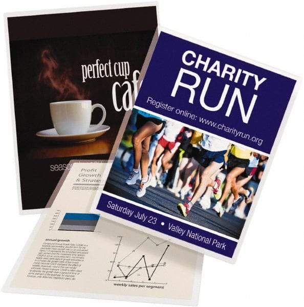 Swingline - 100 Piece, 3 mil Thick, Letter Size Gloss Finish Plastic Pouch - 9 Inch Wide x 11 Inch High - Industrial Tool & Supply