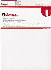 UNIVERSAL - 25 x 30 Inch Self Stick Easel Pad, White, 30 Sheets per Pad - For Use with Easel Stands - Industrial Tool & Supply