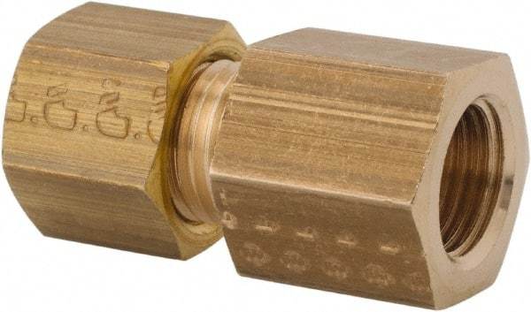 Legris - 6mm OD, Brass Female Connector - 1,000 Max Working psi, Comp x BSPP Ends - Industrial Tool & Supply