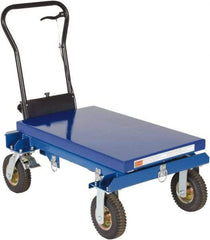 Vestil - 600 Lb Capacity Manual Scissor Elevating Cart - 16-1/8" to 40" Lift Height, 33-1/2" Platform Length x 20-1/2" Platform Width - Industrial Tool & Supply