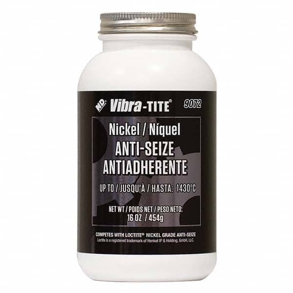 Vibra-Tite - 16 oz Jar, Nickel Anti-Seize Lubricant, with Brush Cap - Industrial Tool & Supply