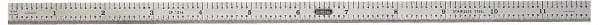General - 12" Long, 1/100, 1/64, 1/32, 1/10" Graduation, Flexible Steel Rule - 5R Graduation Style, 15/32" Wide, Silver, Polished Finish - Industrial Tool & Supply