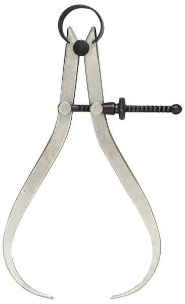 General - 8 Inch Leg, Steel, Bright Finish, Outside Caliper - Industrial Tool & Supply