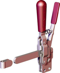 De-Sta-Co - 499 Lb Holding Capacity, Vertical Handle, Manual Hold Down Toggle Clamp - 57° Handle Movement, 99° Bar Opening, Solid Bar, Straight Base, Carbon Steel - Industrial Tool & Supply